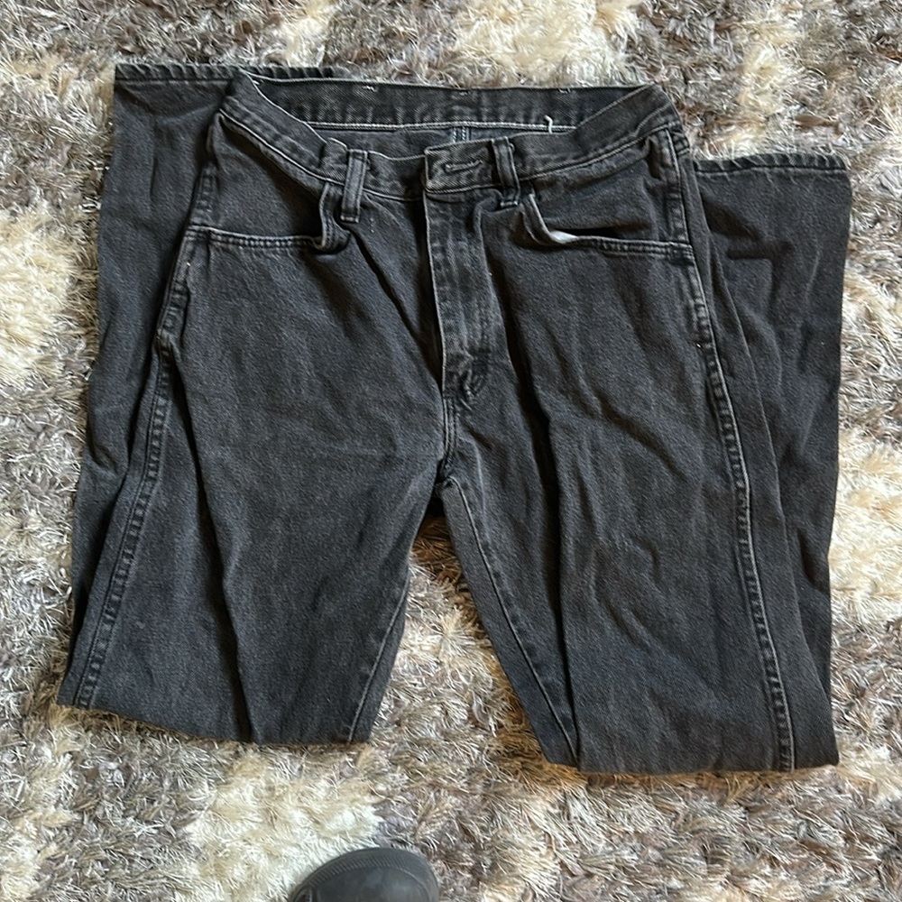 Men’s vintage Rustler black jeans straight leg size 30x32